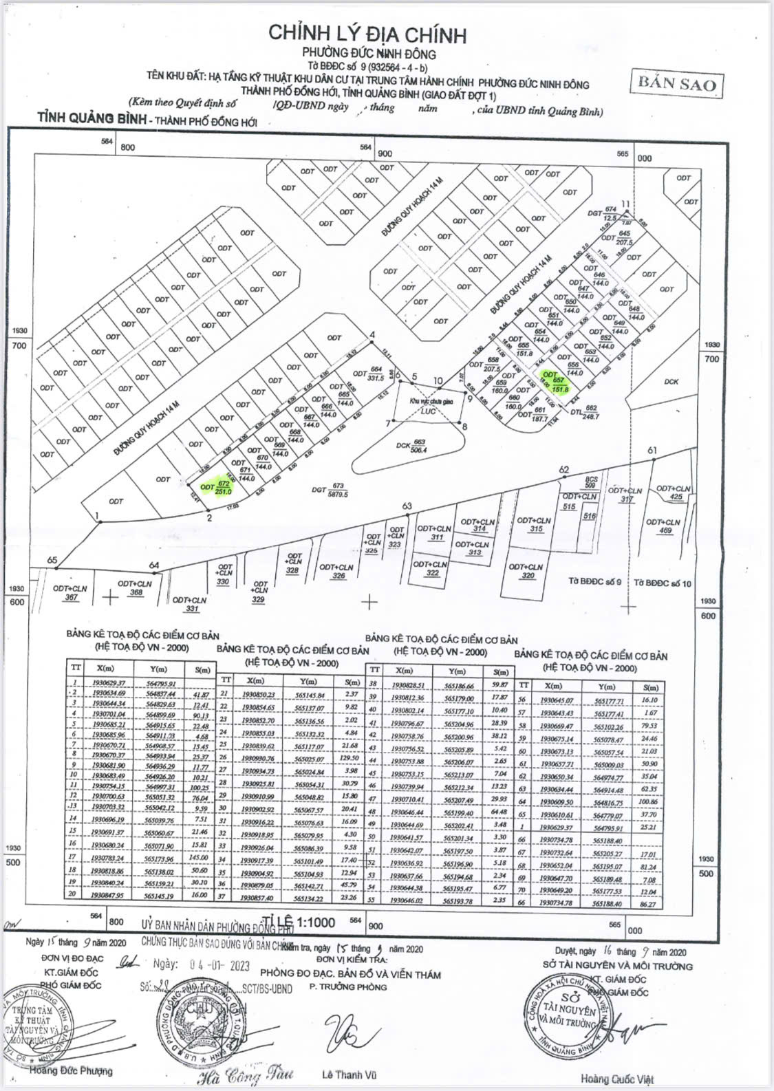 Bản đồ 1 9 thửa